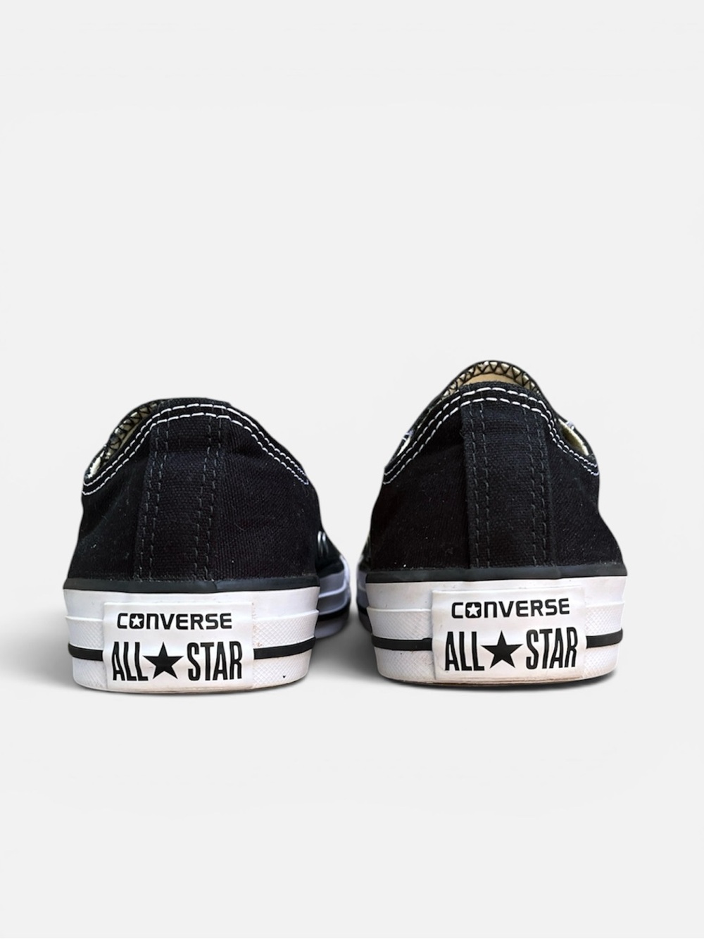 Converse Black and White Low Top Canvas Sneakers - Picture 7 of 12